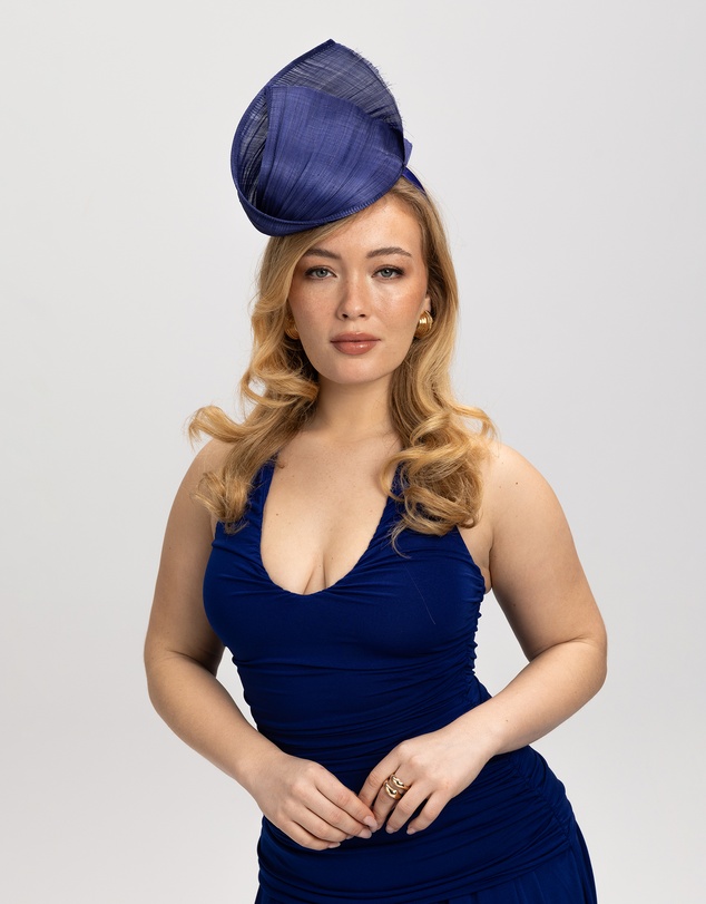 Morgan & Taylor - Vanya Fascinator in Cobalt Blue