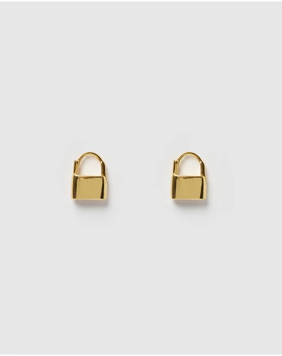 Izoa - Locked Huggie Earrings