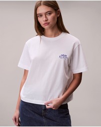 Calvin Klein Jeans - Embroidered Logo Graphic Boxy T-Shirt