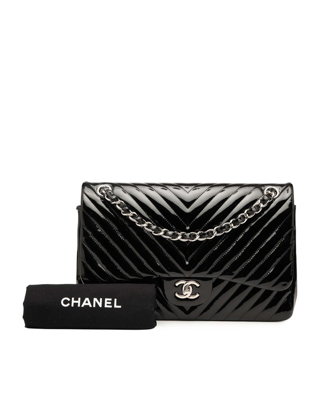 Pre-Loved by Azura Reborn - Pre-Loved Jumbo Classic Chevron Patent Double Flap