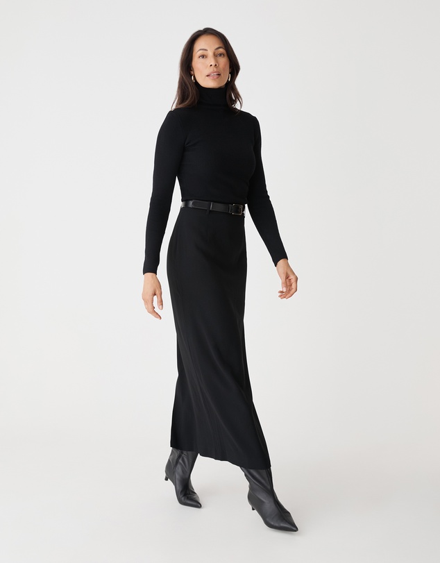 Forcast - Kaitlyn Crepe Column Skirt