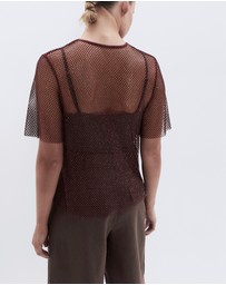 UNISON - Metallic Mesh Tee