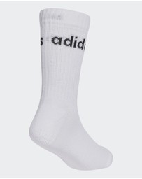 adidas Performance - Linear Kids Crew 3 Pairs Per Pack Socks