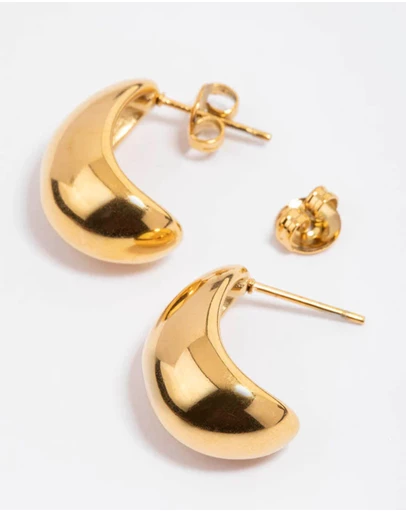 Lovisa - Waterproof Gold Plated Stainless Steel Small Bubble Hoop Earrings