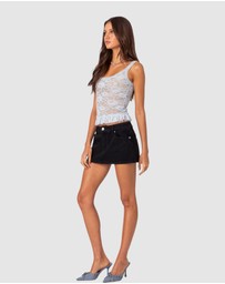 EDIKTED - Kerry Sheer Lace Tank Top