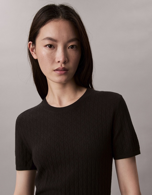 Calvin Klein - Pointelle Cap Sleeve Baby Tee