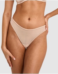 Bras N Things - Sexy Basics High Leg G String - Nude 2