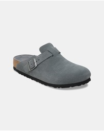 Birkenstock - Boston SFB Tonal Footbed Suede Leather Narrow - Unisex