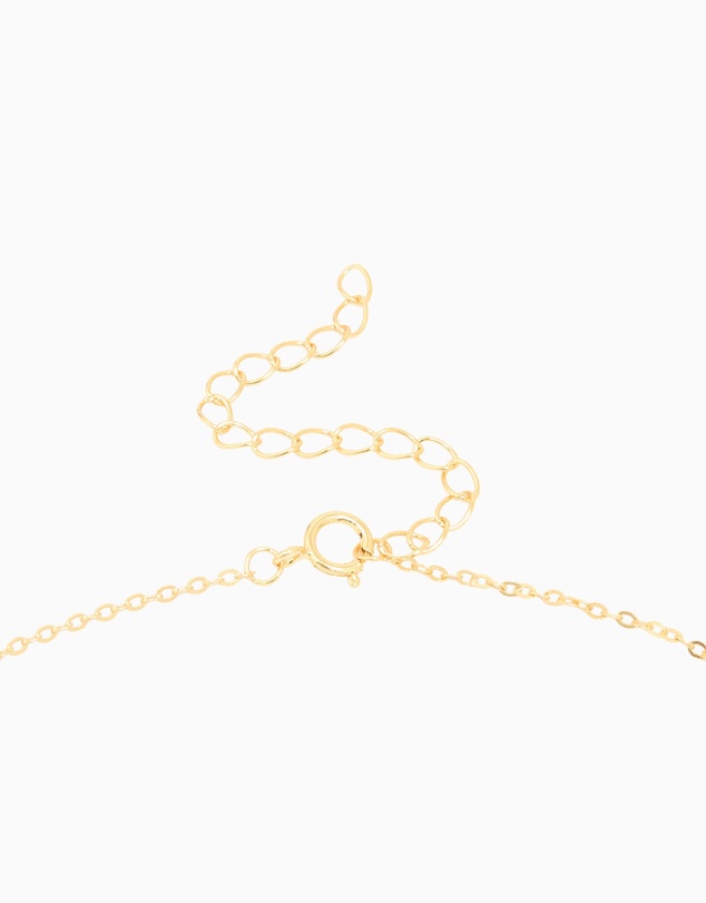 Lovisa - Gold Plated Sterling Silver Cubic Zirconia Oval Link Necklace