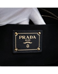 Pre-Loved by Azura Reborn - Pre-Loved Canvas Canapa Studded Vernice Clutch