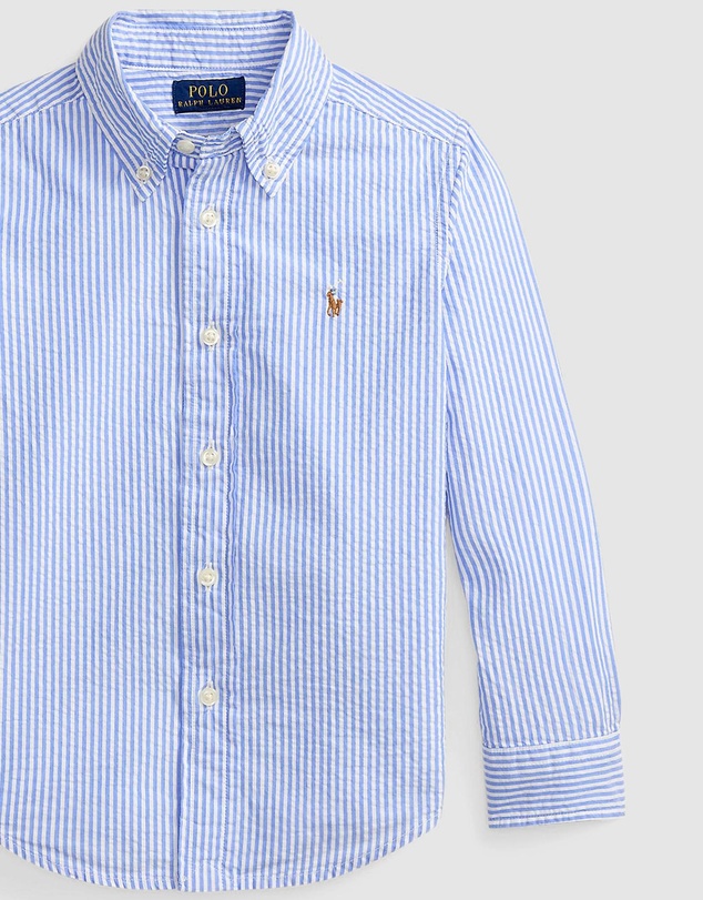 Polo Ralph Lauren - Striped Cotton Seersucker Shirt - Kids