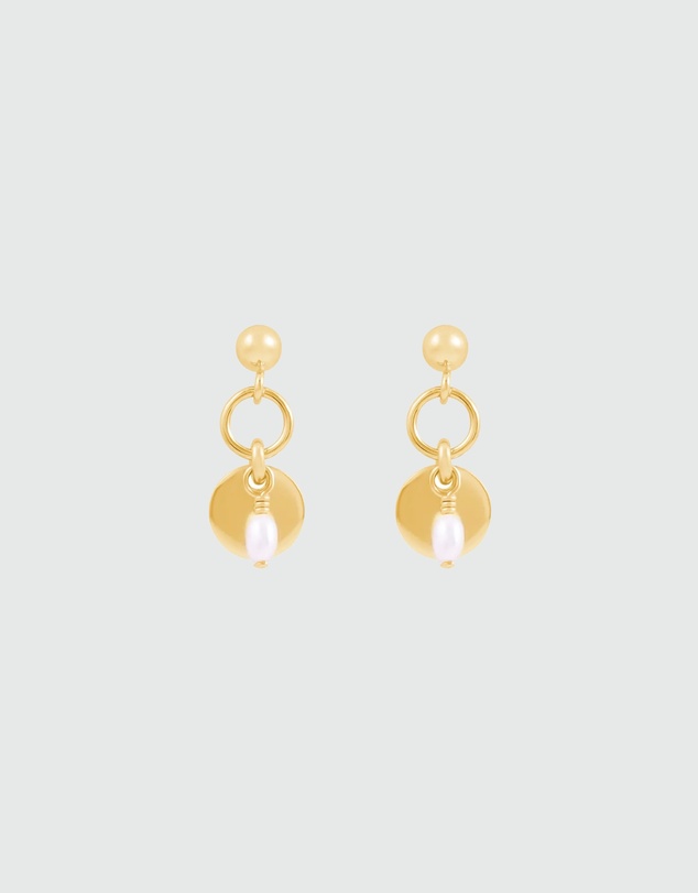 Alana Maria - Sia Freshwater Pearl Earrings - Gold