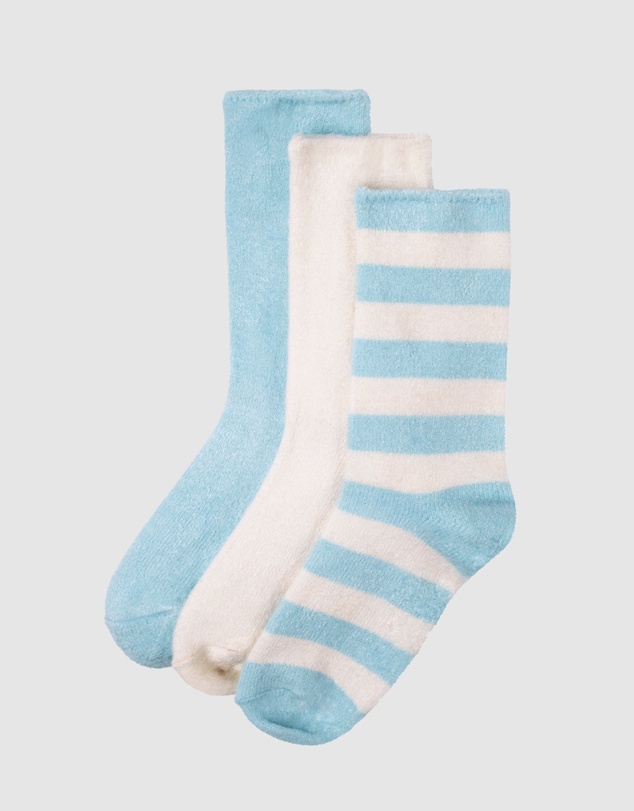 Bamboozld - 3 Pack Fluffy Bamboo Lounge Bed Crew Socks