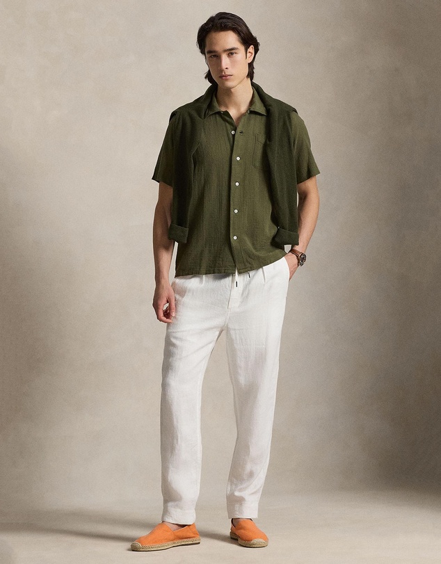 Polo Ralph Lauren - Classic Fit Basket-Weave Camp Shirt - ICONIC EXCLUSIVE