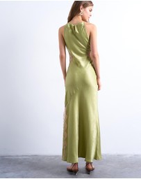 TOPSHOP - Lace Insert Racer Midi Dress