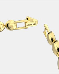 Swarovski - Una Angelic Tennis bracelet, Round cut, Pavé, Medium, White, Gold-tone plated