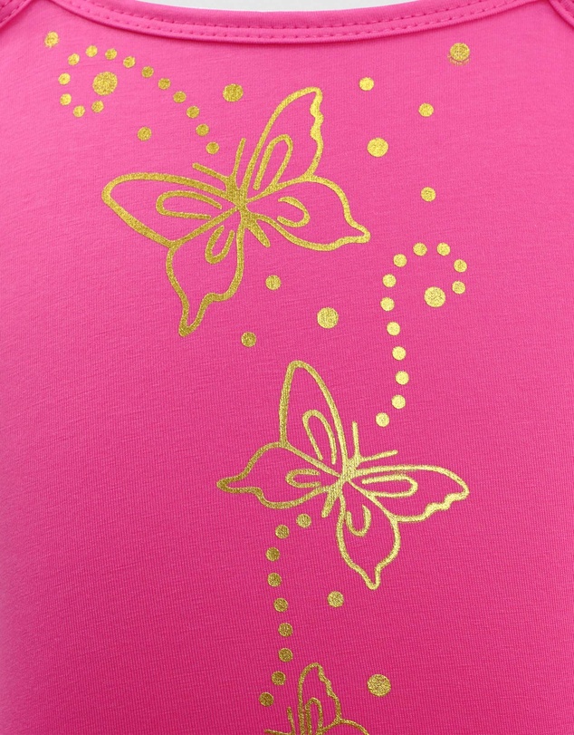 Pink Poppy - Butterfly Hot Pink & Gold Multi-layered Tutu