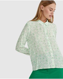 Oxford - Poppy Geo Print Blouse