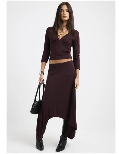 Alice In The Eve - Sage Handkerchief Maxi Skirt