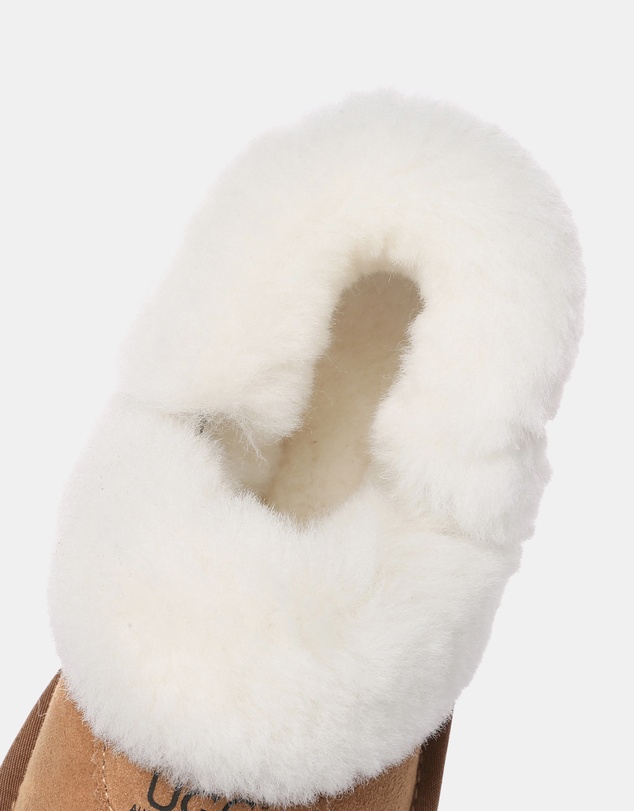 EVERAU - Australian Shepherd Ugg Waffle Fluffy Double Faced Sheepskin Upper House Shoes