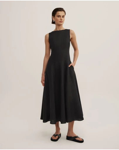 Witchery - Linen Panel Midi Dress