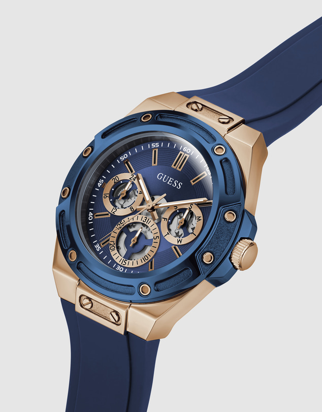 GUESS - GUESS Mens Rose Gold-Tone Multifunction Watch