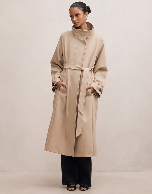 Forever New Petite - Florence Petite Funnel Neck Trench Coat