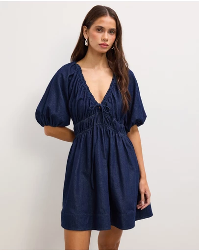 The Fated - Jemma Soft Denim Mini Dress