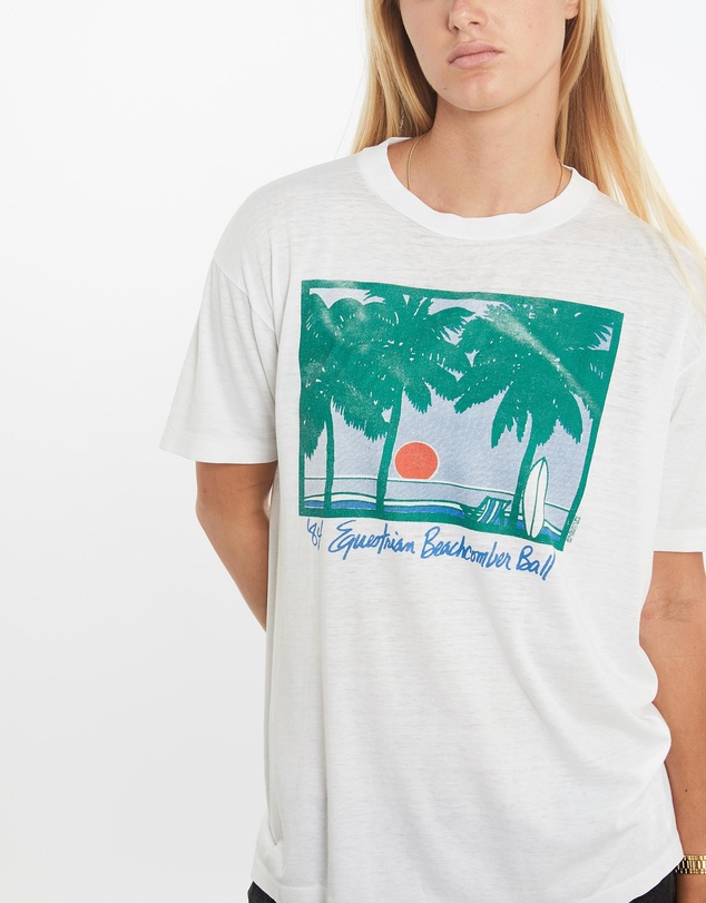 Vintage by The Real Deal - Pre Loved - Vintage 1984 Equestrian Beachcomber Ball Tee