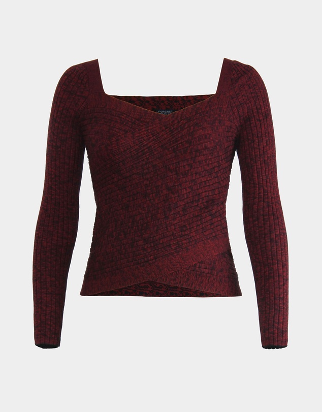 Forcast - Cienna Cross Over Knit Top