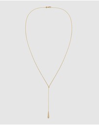 Elli Jewelry - Necklace Y-Shape Drop Crystal 925 Sterling Silver Gold-Plated