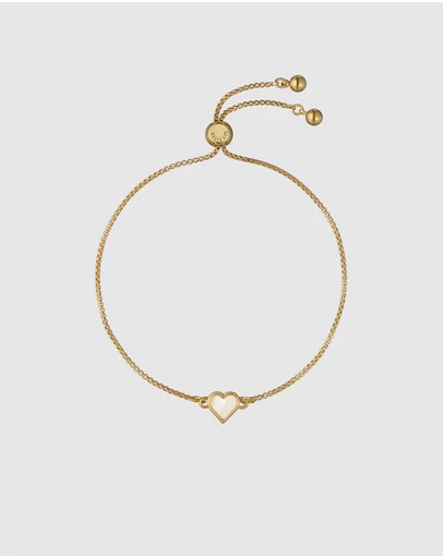 Ted Baker - SERENA: Pearl Shimmer Heart Adjustable Bracelet