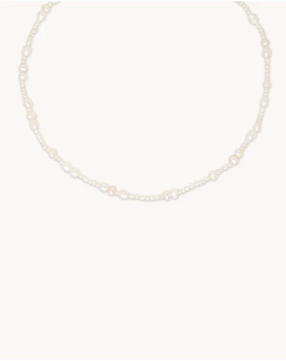 Astrid & Miyu - Serenity Pearl Beaded 18ct Gold Plated Necklace