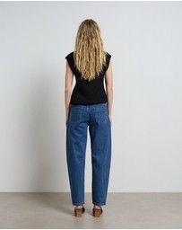 DRICOPER DENIM - Chloe Mid Rise Barrel Jeans