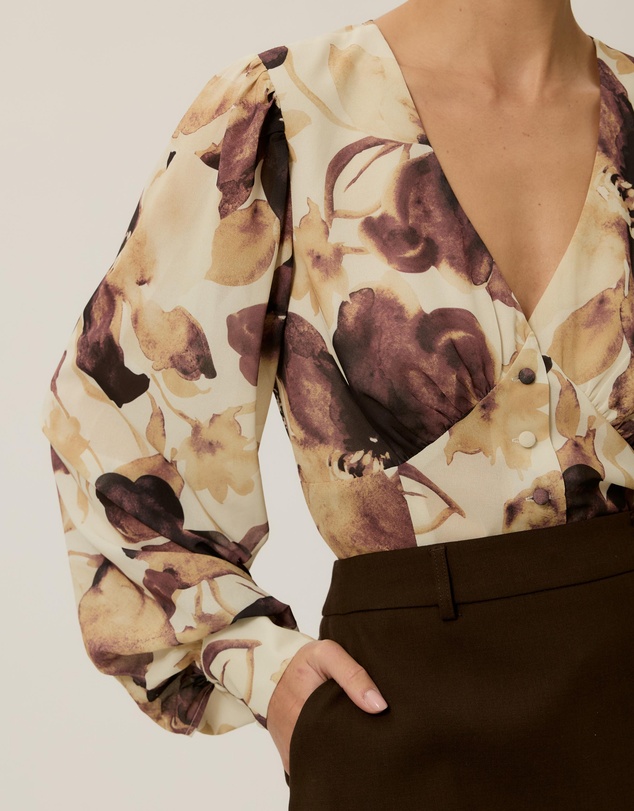 Tussah - Winnie Georgette Puff Sleeve Blouse