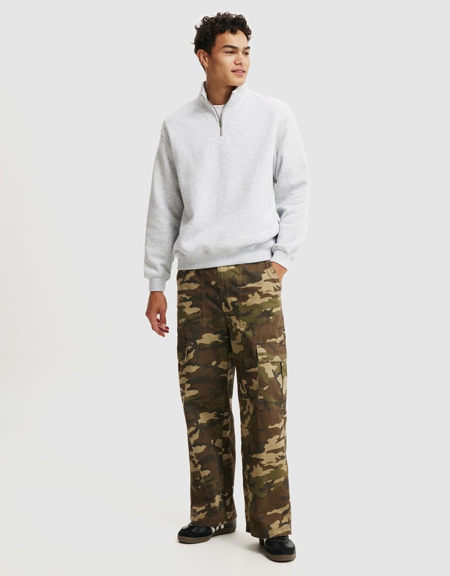 Cotton On - Quarter Zip Fleece Sweater