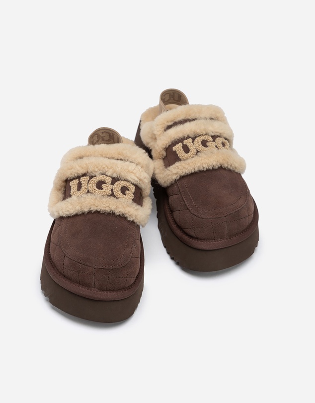 Ozwear Connection Uggs - Ugg Violet Matelassé Shearling Platform Slipper (Detachable Feature)