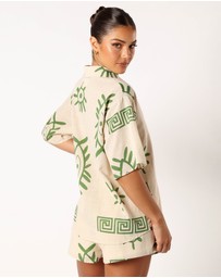 Petal & Pup - Baci Short Set - Beige Green