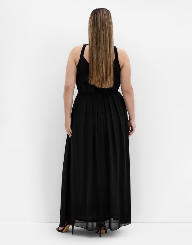 City Chic - Plus size Panelled Bodice Maxi Dress - black