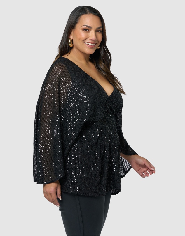 Pink Dusk by Curve Project - Rumors Sequin Top