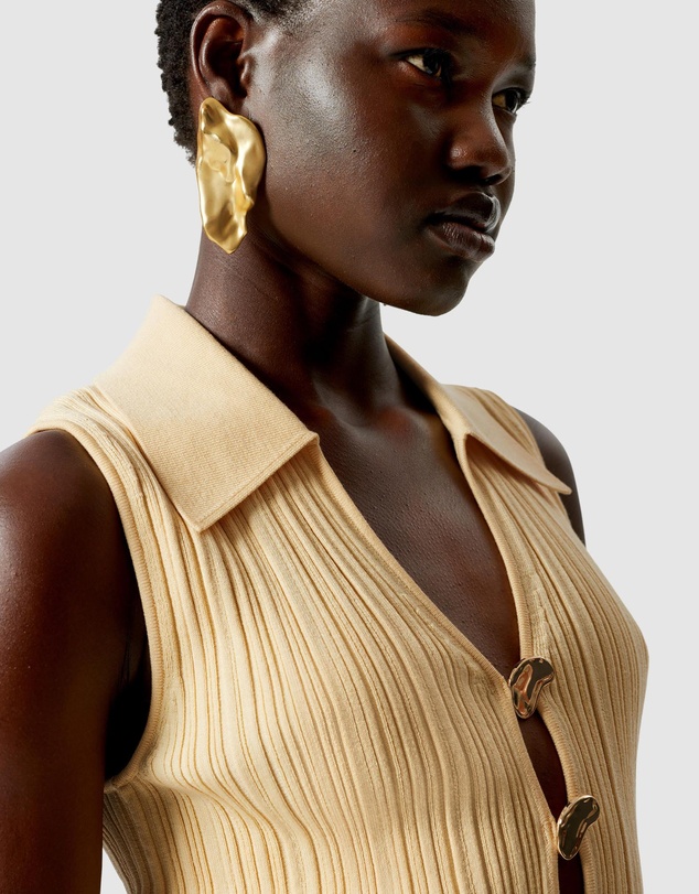 & Other Stories - Rib-Knit Collar Tank Top