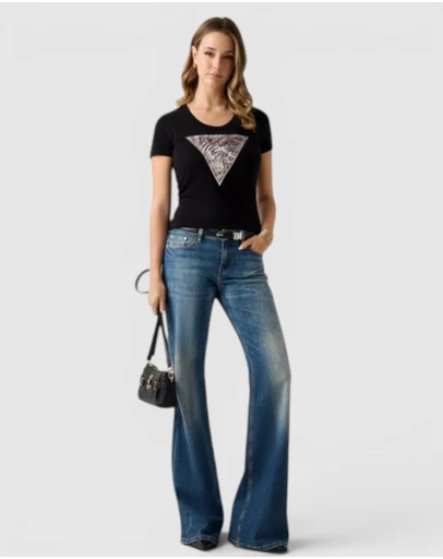 GUESS - Short Sleeve Zebra Triangle Tee