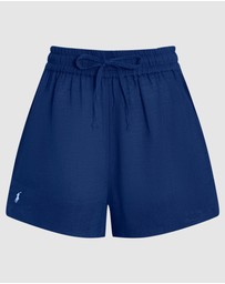 Polo Ralph Lauren - Organic Cotton & Linen High Waist Beach Short