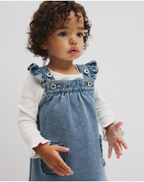 Country Road - Scallop Denim Pinafore