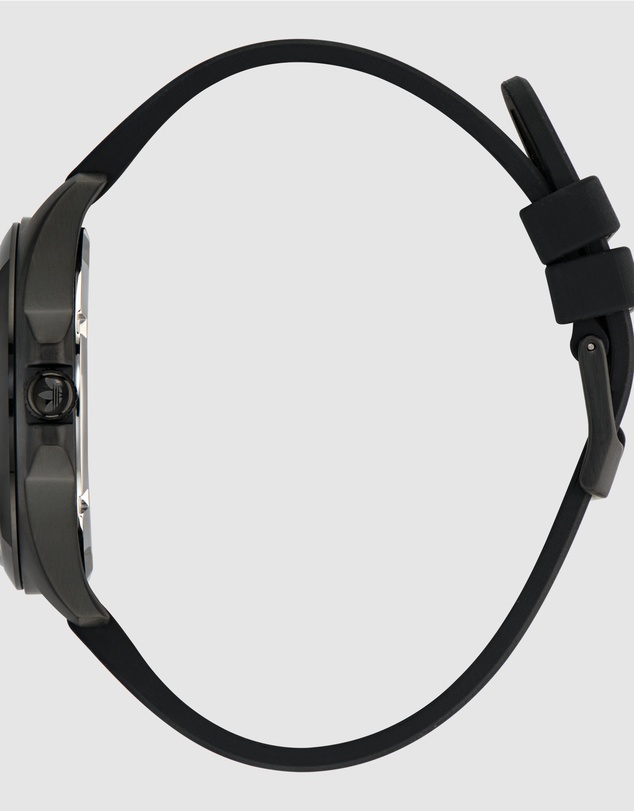 adidas Originals - Originals Iconic One 40mm IP Black Steel Silicone Watch