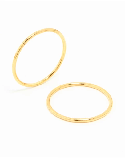 Lovisa - Gold Plated Surgical Steel Sleeper Earrings 16 MM