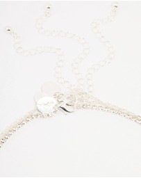 Lovisa - Silver Plated Cupchain Pear & Pearl Necklace