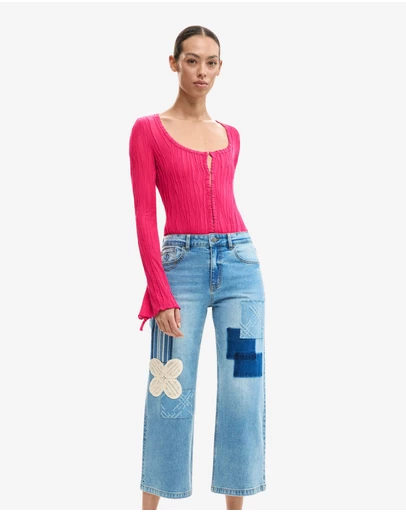 Desigual - Patchwork culotte Jeans