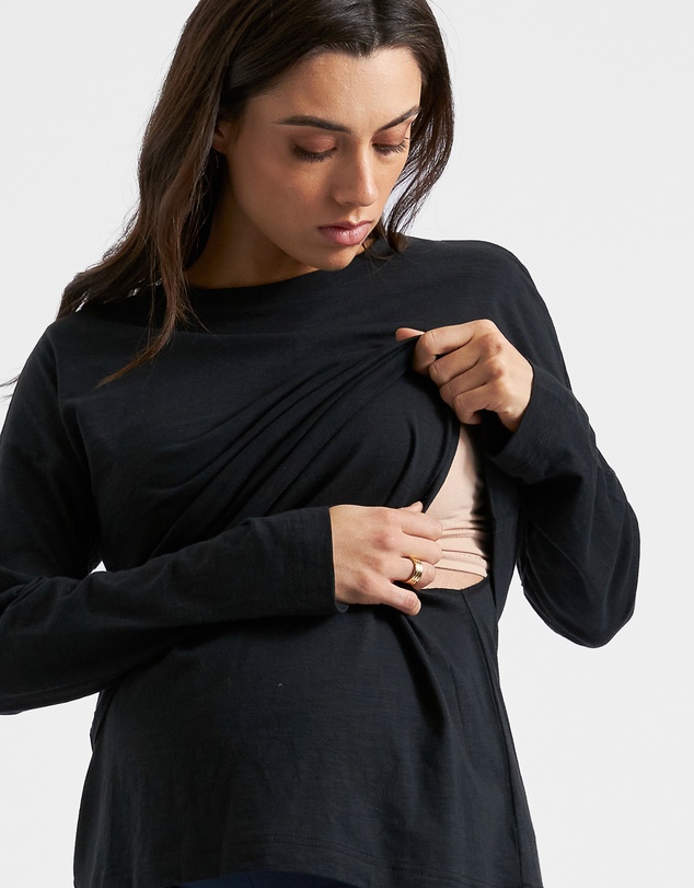 Ripe Maternity - Claud Long Sleeve Nursing Top