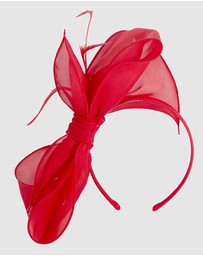 Max Alexander - Red Organza Bow Fascinator